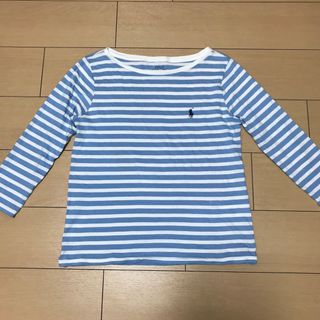 ラルフローレン(Ralph Lauren)の美品　ラルフローレン　ボーダー　カットソー　九分袖　M(カットソー(長袖/七分))