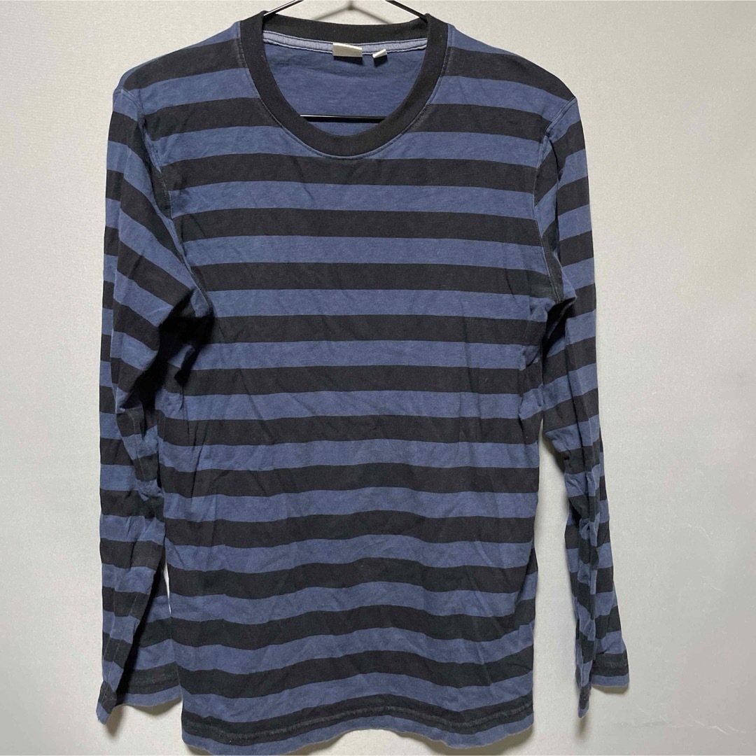 UNIQLO(ユニクロ)のUNIQLO ユニクロ　ボーダー　長袖シャツ　ロンT   S メンズのトップス(Tシャツ/カットソー(七分/長袖))の商品写真
