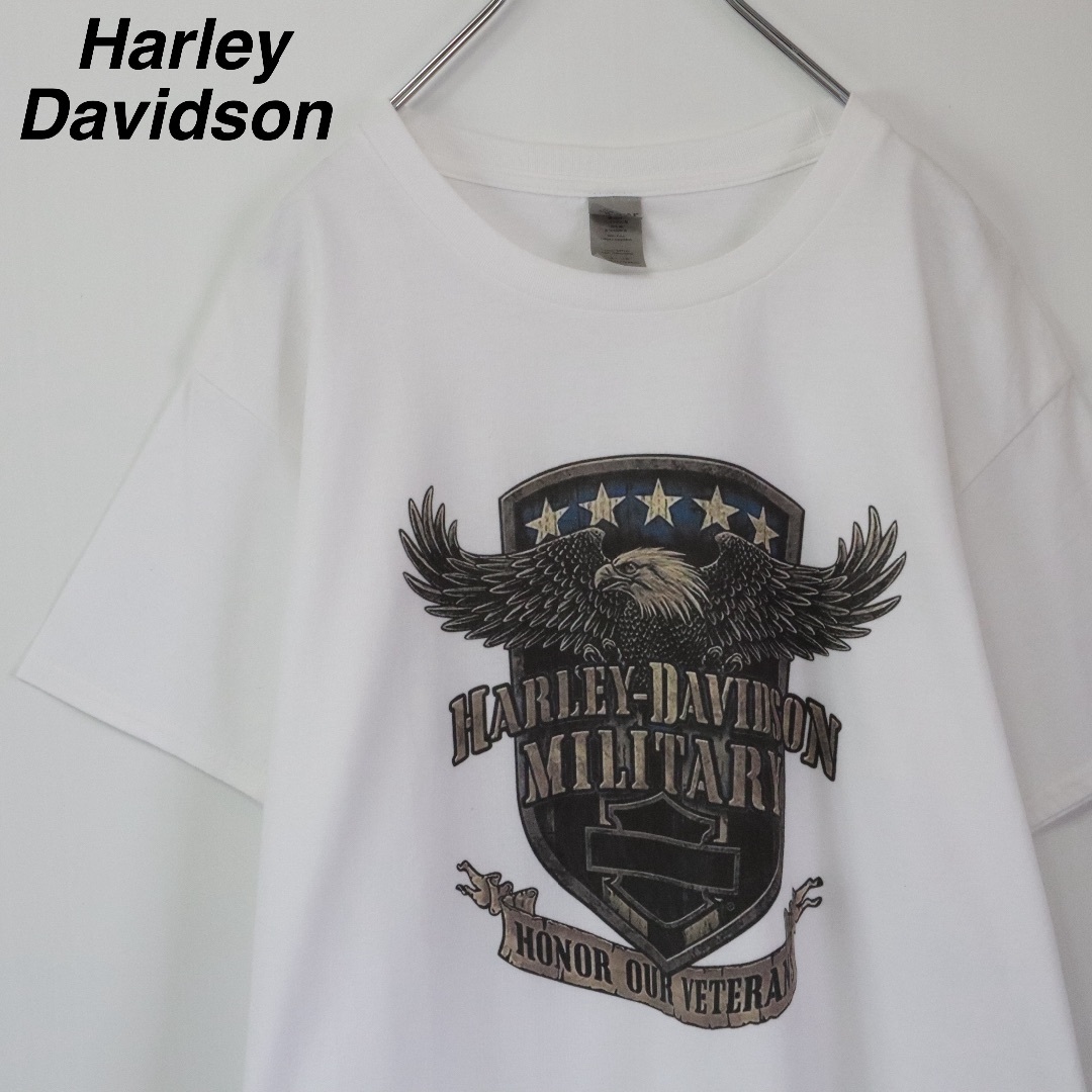 Harley Davidson(ハーレーダビッドソン)の【大人気】ハーレーダビッドソン／Tシャツ　ビッグロゴ　鷹　イーグル　ストリート メンズのトップス(Tシャツ/カットソー(半袖/袖なし))の商品写真