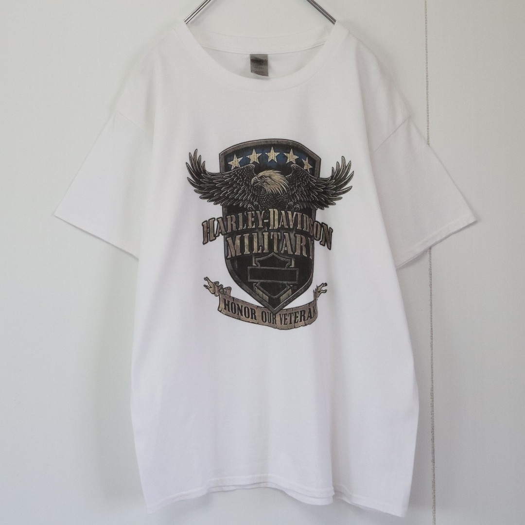 Harley Davidson(ハーレーダビッドソン)の【大人気】ハーレーダビッドソン／Tシャツ　ビッグロゴ　鷹　イーグル　ストリート メンズのトップス(Tシャツ/カットソー(半袖/袖なし))の商品写真