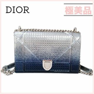 ディオール(Dior)のディオール ディオラマ カナージュ チェーン ショルダーバッグ シルバー グラデ(ショルダーバッグ)