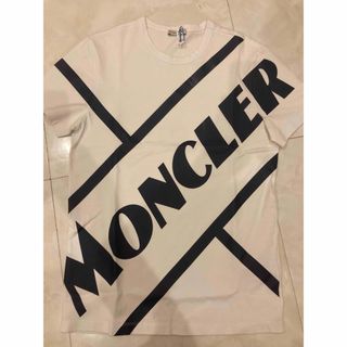 モンクレール(MONCLER)のサイズS】クリーニング済　モンクレール クロスロゴ　半袖Tシャツ 白　ホワイト(Tシャツ/カットソー(半袖/袖なし))