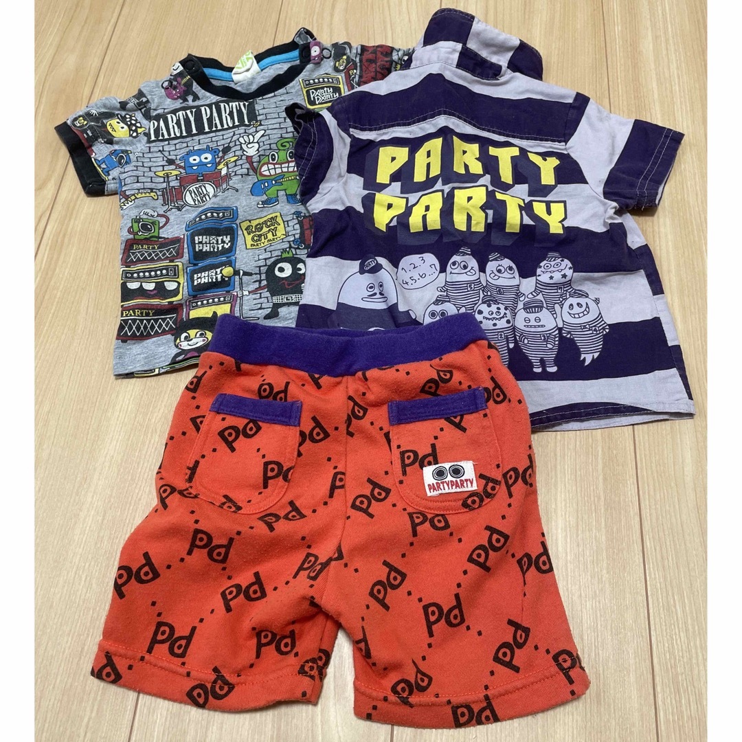 PARTYPARTY(パーティーパーティー)のパーティパーティセット70センチ キッズ/ベビー/マタニティのキッズ服男の子用(90cm~)(Tシャツ/カットソー)の商品写真