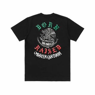 MR CARTOON BORN RAISED BANDERA TEE BLACK(Tシャツ/カットソー(半袖/袖なし))