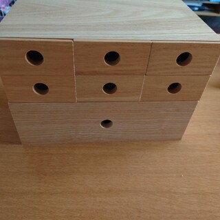 無印良品　木製小物収納　1段＆6段