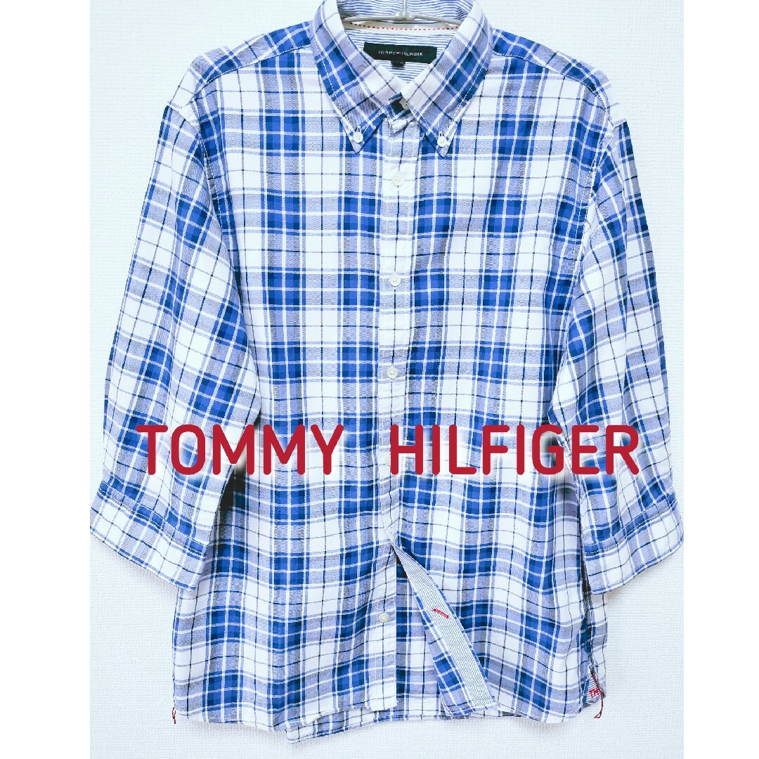 TOMMY HILFIGER(トミーヒルフィガー)のトミーヒルフィガー　チェックシャツ　七分袖 メンズのトップス(シャツ)の商品写真