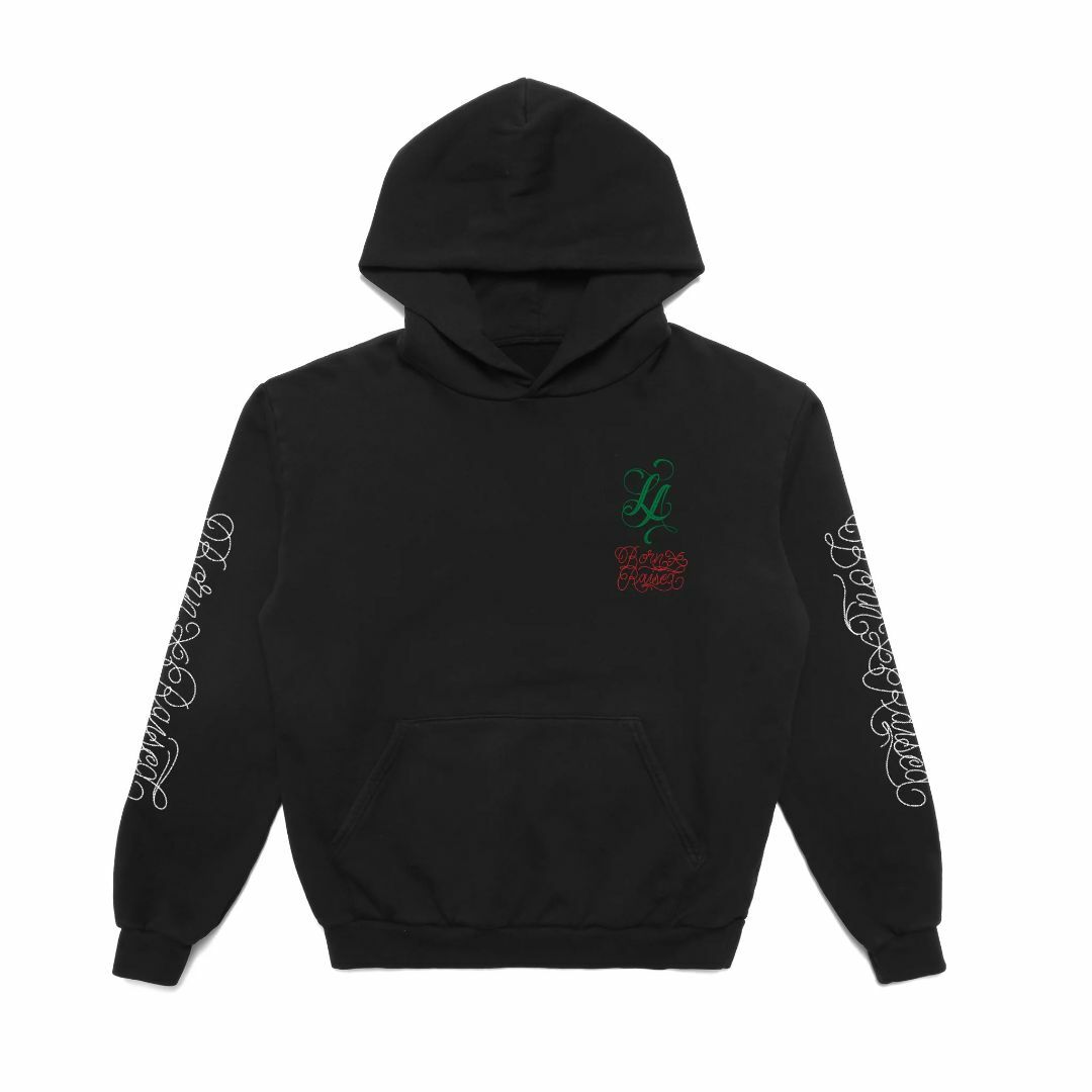 MR CARTOON BORN RAISED LA HOODIE BLACK 黒 メンズのトップス(パーカー)の商品写真