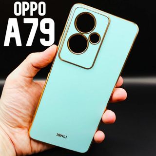 OPPO A79 5G パステルカラー スマホケース ミントグリーン(Androidケース)