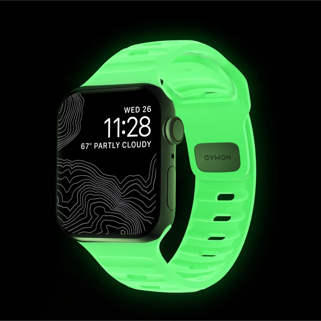 NOMAD 限定スポーツバンド glow 41mm AppleWatch スマホ/家電/カメラのスマートフォン/携帯電話(その他)の商品写真