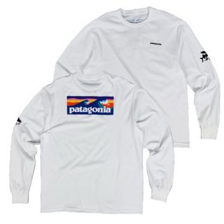 パタゴニア(patagonia)の即決　美品　送料無料　パタゴニア　patagonia 長袖　ロンT　白　Lサイズ(Tシャツ/カットソー(七分/長袖))