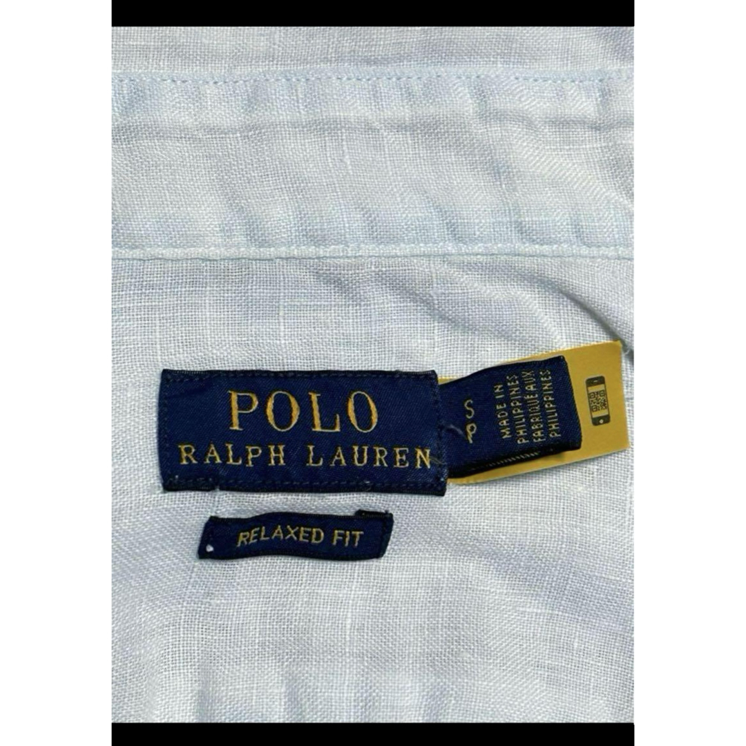 Ralph Lauren(ラルフローレン)の【最高級 リネン100%】 ラルフローレン アイスホワイト シャツ   1950 レディースのトップス(シャツ/ブラウス(長袖/七分))の商品写真