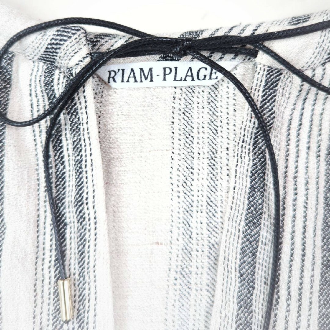 Plage(プラージュ)の美品♪リアムプラージュ Plage ストライプカフタンドレス リネンシルク 麻絹 レディースのワンピース(ロングワンピース/マキシワンピース)の商品写真