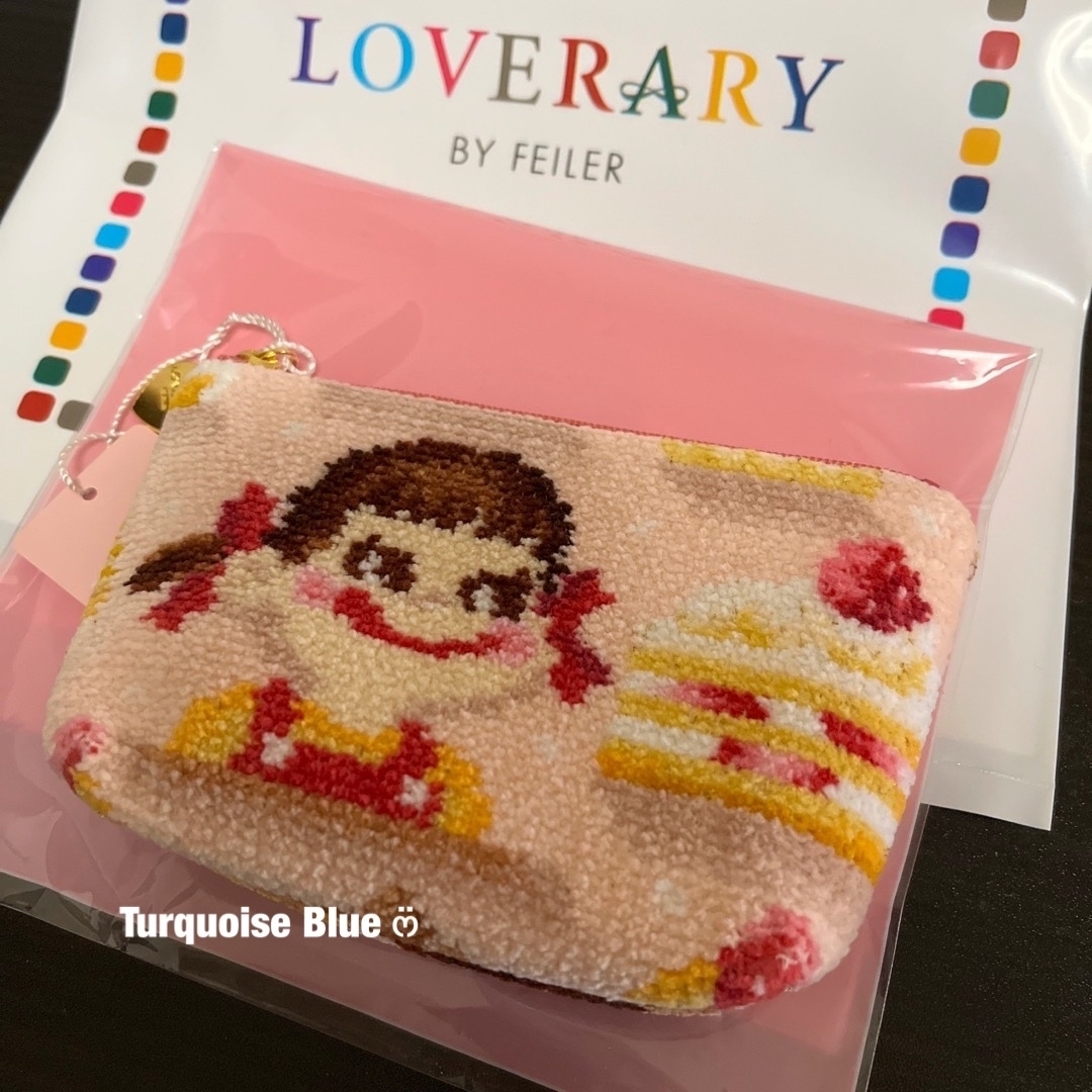 FEILER(フェイラー)のLOVERARY×ペコちゃん／ポーチ 小　第3弾　　　　　《ペコスマイルケーキ》 レディースのファッション小物(ポーチ)の商品写真