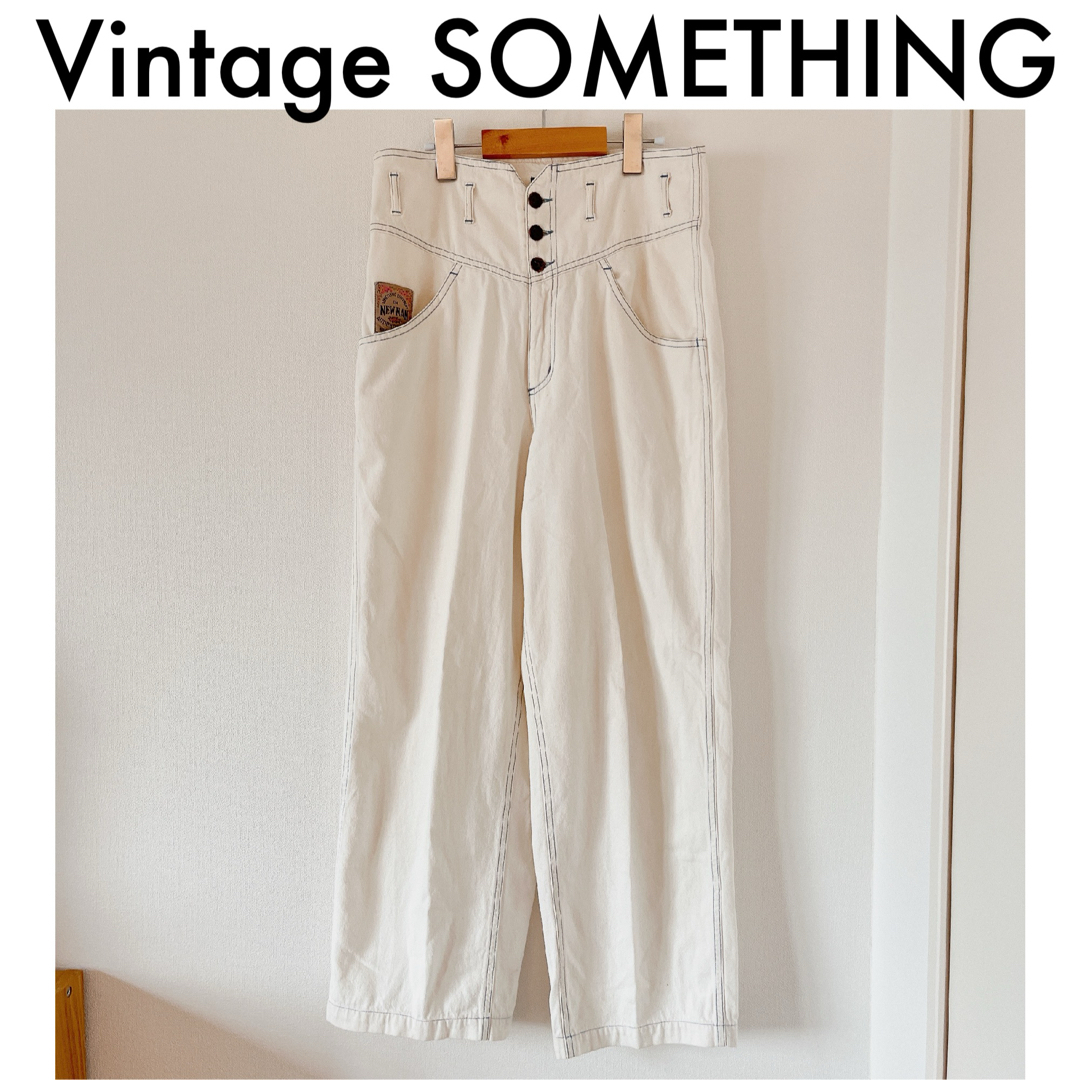 SOMETHING(サムシング)の希少【Vintage】made in FRANCE サムシングデニム used レディースのパンツ(デニム/ジーンズ)の商品写真