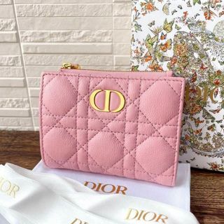 Christian Dior - 現行 極美品 ディオール ダリア ウォレット コンパクト 二つ折り 財布 ピンク