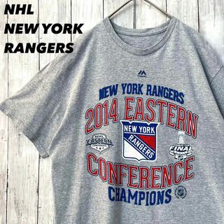 マジェスティック(Majestic)のアメリカ古着NHL MAJESTIC ニューヨークレンジャーズプリントTシャツ(Tシャツ/カットソー(半袖/袖なし))