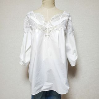 アルベルタフェレッティ(ALBERTA FERRETTI)のALBERTA FERRETTI アルベルタフェレッティ トップス レース ホワ(シャツ/ブラウス(半袖/袖なし))