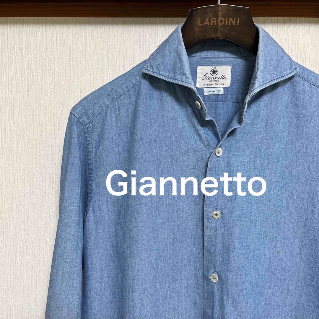 GIANNETTO(ジャンネット)の【美品】Giannetto ジャンネット　 シャンブレー　シャツ  メンズのトップス(シャツ)の商品写真