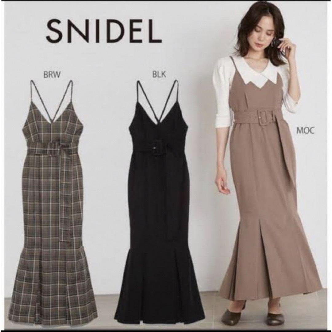 SNIDEL(スナイデル)のSNIDEL ウエストベルトマーメイドワンピース レディースのワンピース(ロングワンピース/マキシワンピース)の商品写真