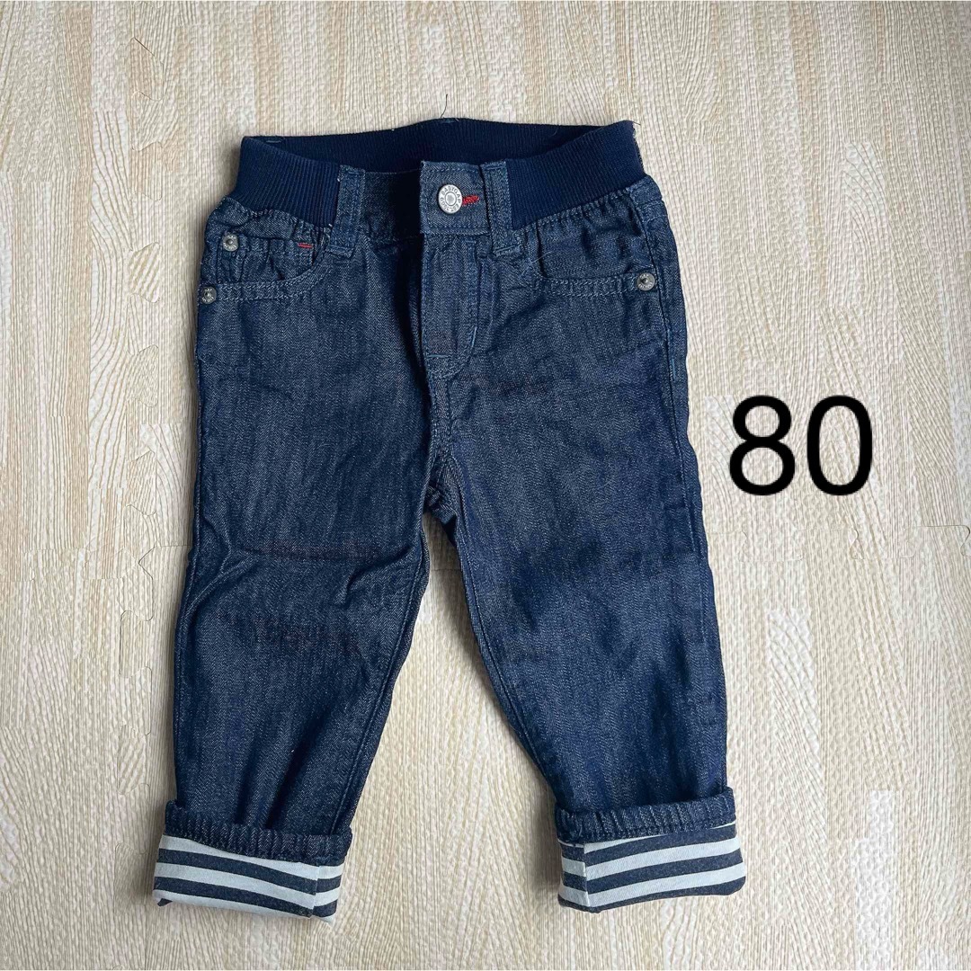 babyGAP(ベビーギャップ)のベビー GAP  デニムパンツ　80  長ズボン　デニム　ウエストゴム キッズ/ベビー/マタニティのベビー服(~85cm)(パンツ)の商品写真