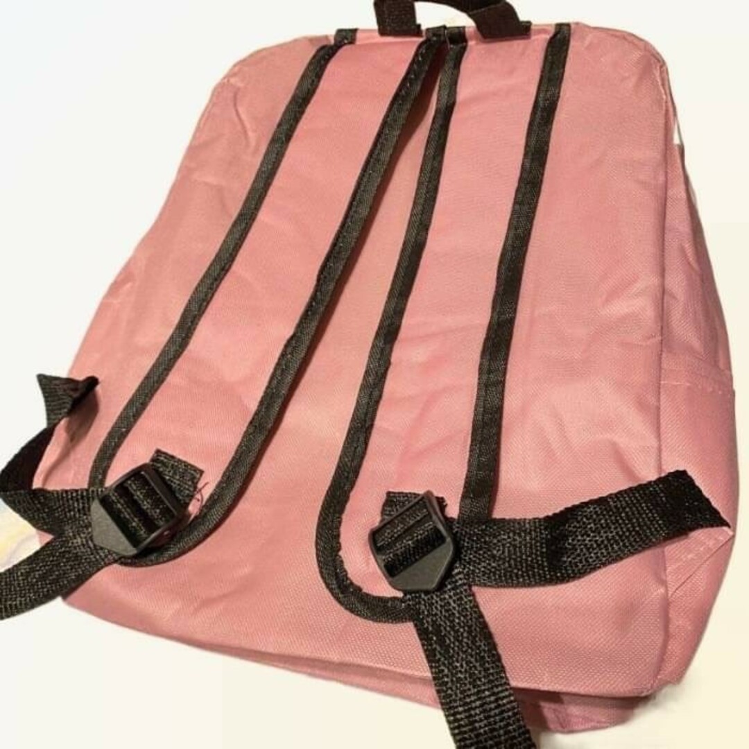 リュック 大容量 パステル ピンク ロゴ 通学 マザーバッグ アウトドア レディースのバッグ(リュック/バックパック)の商品写真
