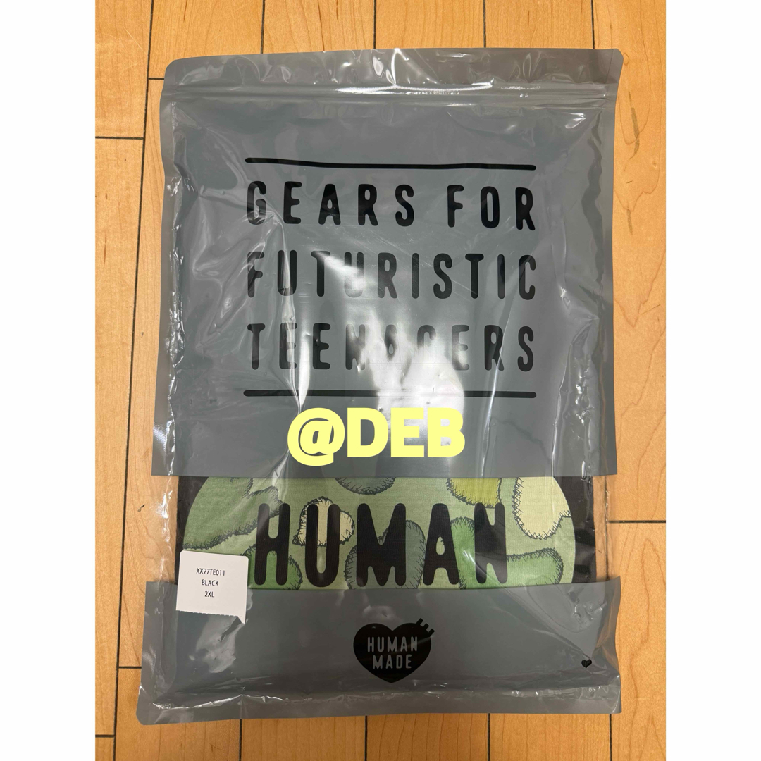 HUMAN MADE(ヒューマンメイド)のHUMAN MADE KAWS GRAPHIC T-SHIRT #1 黒 2XL メンズのトップス(Tシャツ/カットソー(半袖/袖なし))の商品写真