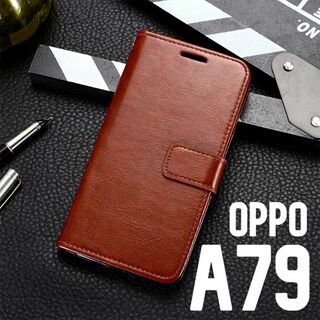OPPO A79 5G 手帳型 ブラウン スマホケース (Androidケース)