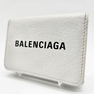 バレンシアガ(Balenciaga)のバレンシアガ ミニ財布 三つ折り エブリデイロゴ バイカラー 男女 本革 白 黒(財布)