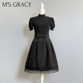 エムズグレイシー(M'S GRACY)のM'S GRACY*カタログ掲載*ニットコンビワンピース(ひざ丈ワンピース)