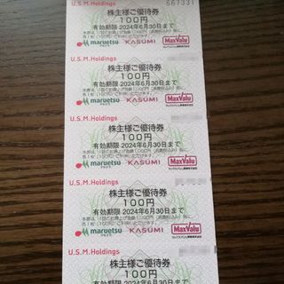 ユナイテッドスーパーマーケット株主優待券1000円分(100円券×10枚)(ショッピング)