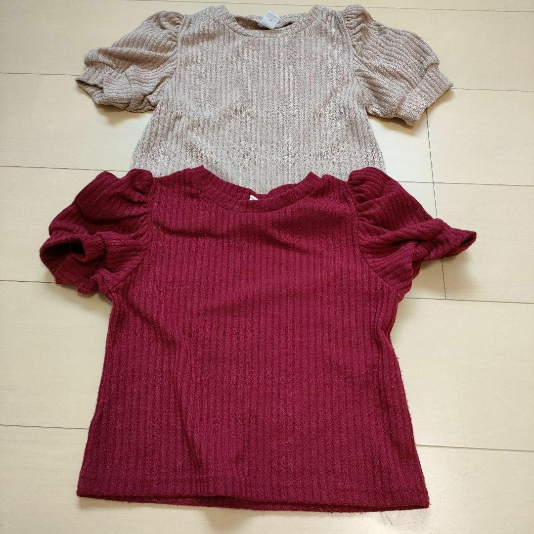 半袖　ニットTシャツ　こども服　子供服　110 120 130 キッズ/ベビー/マタニティのキッズ服女の子用(90cm~)(Tシャツ/カットソー)の商品写真