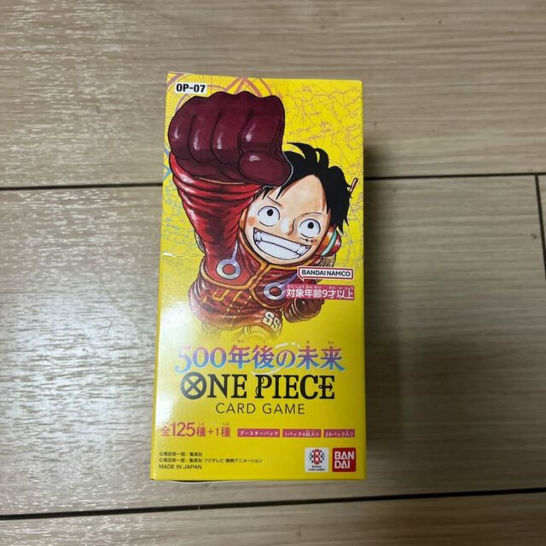 ONE PIECE(ワンピース)のブースターパック 500年後の未来【OP-07】未開封BOX  1BOX エンタメ/ホビーのトレーディングカード(Box/デッキ/パック)の商品写真