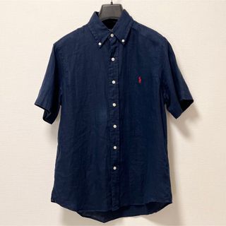 ポロラルフローレン(POLO RALPH LAUREN)の【お値下げ歓迎、即日発送】ポロラルフローレン　麻　ボタンダウン　半袖シャツ　現行(シャツ)