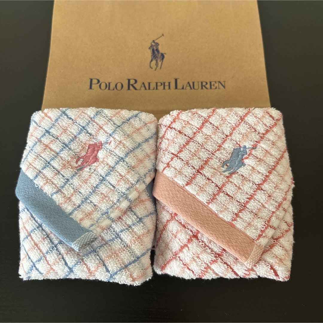 Ralph Lauren(ラルフローレン)の【新品】ラルフローレン★タオル ハンカチ 2枚セット レディースのファッション小物(ハンカチ)の商品写真