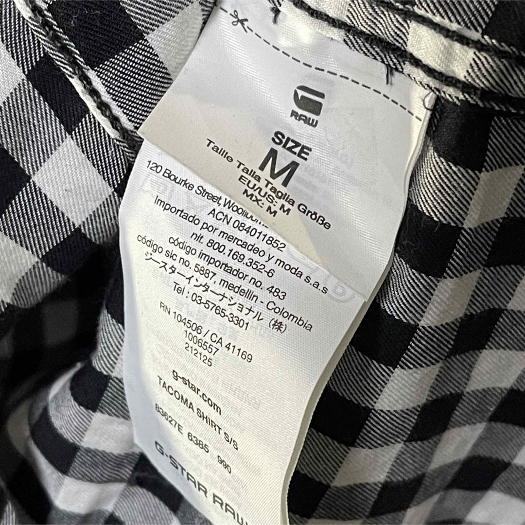 G-STAR RAW(ジースター)の美品‼️ジースター G-STAR 半袖シャツ チェック M メンズのトップス(シャツ)の商品写真