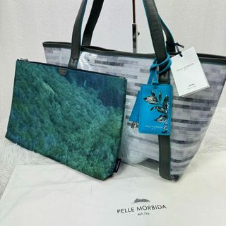 ペッレ モルビダ(PELLE MORBIDA)の【保管袋付き】pelle morbida クリアトートバッグ　ポーチ　タグ付き(トートバッグ)