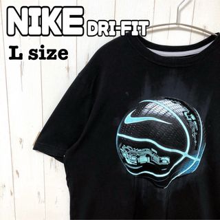 ナイキ(NIKE)のNIKE ナイキ ドライフィット Tシャツ 半袖 スウッシュ Lサイズ 海外古着(Tシャツ/カットソー(半袖/袖なし))