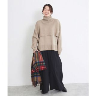 le.coeur blanc - 新品☆le.coeur blanc ウエストギャザーワイドパンツ ブラック