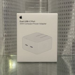 アップル(Apple)の新品未使用 純正Apple USB-Cポート搭載 35Wデュアル電源アダプタ(バッテリー/充電器)