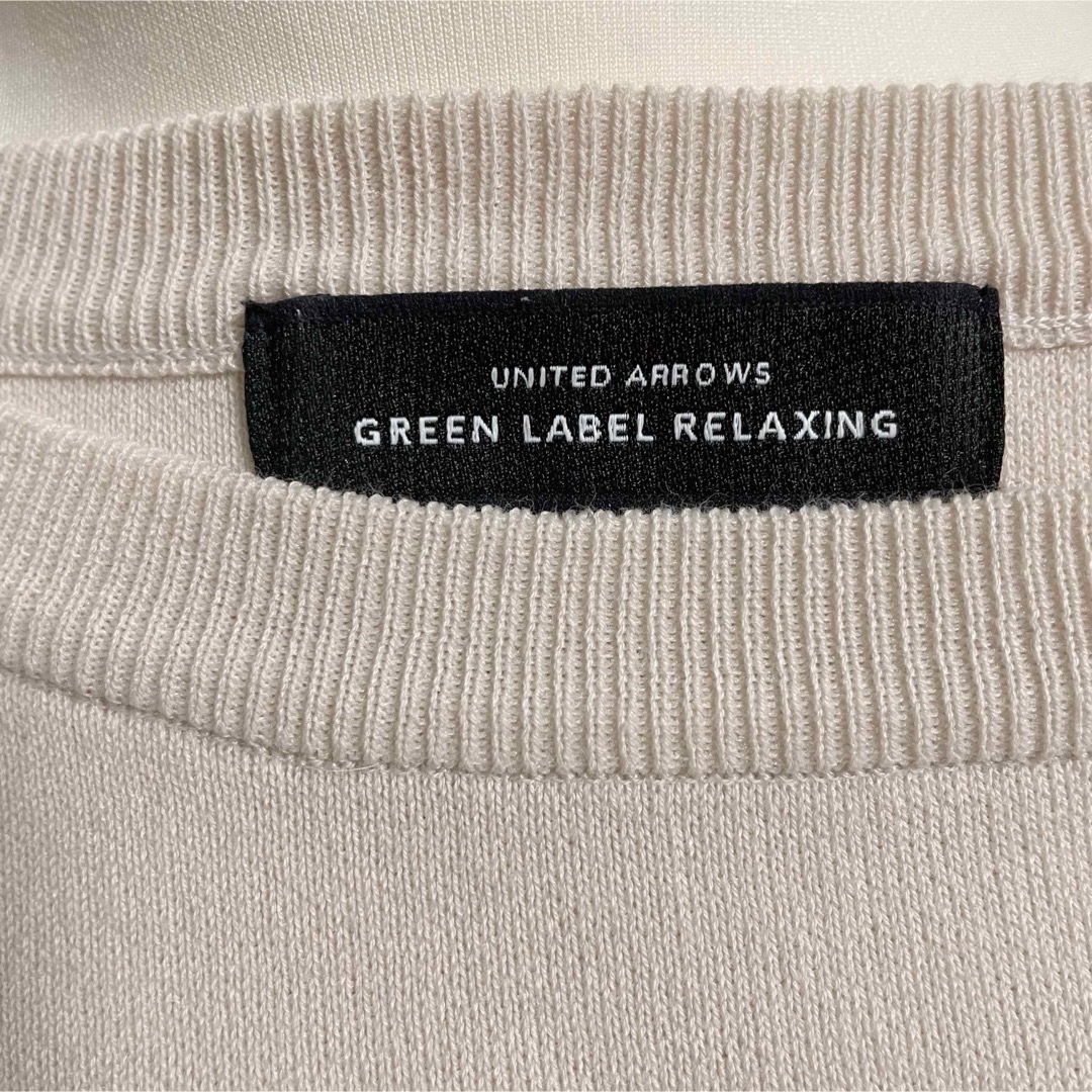 UNITED ARROWS green label relaxing(ユナイテッドアローズグリーンレーベルリラクシング)のグリーンレーベルリラクシング 五分袖 肩見せ カットソー ナチュラルホワイト レディースのトップス(カットソー(半袖/袖なし))の商品写真