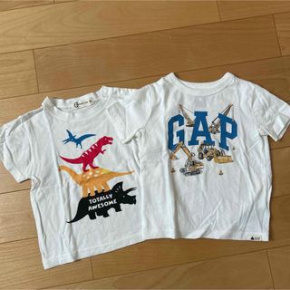 ギャップ(GAP)のGAP BEBE Tシャツ　90 はたらく車　恐竜(Tシャツ/カットソー)