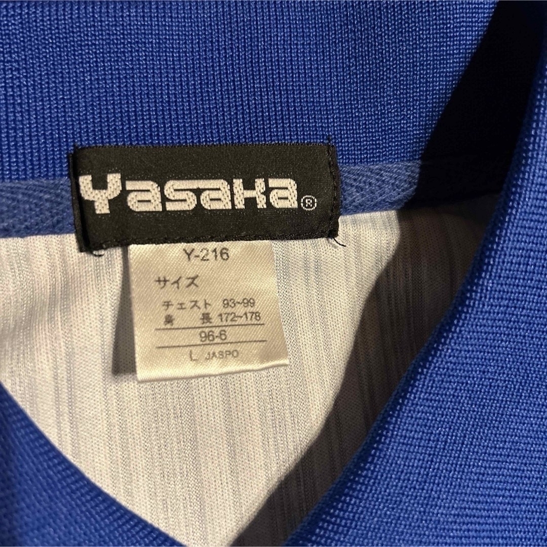 Yasaka(ヤサカ)の卓球　ユニフォーム　メンズL  青に白炎　ヤサカ スポーツ/アウトドアのスポーツ/アウトドア その他(卓球)の商品写真