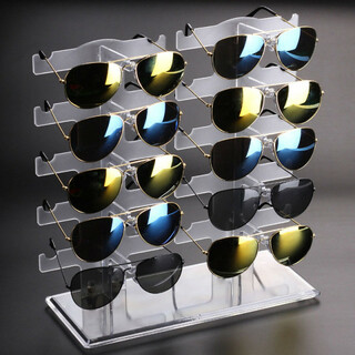 メガネ スタンド 眼鏡 サングラス 10本用 置き ディスプレイ 収納