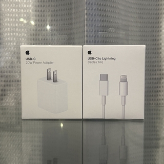 アップル(Apple)の新品未使用 純正 Apple 20W充電器 ＆USB-Cケーブル 1M セット(バッテリー/充電器)