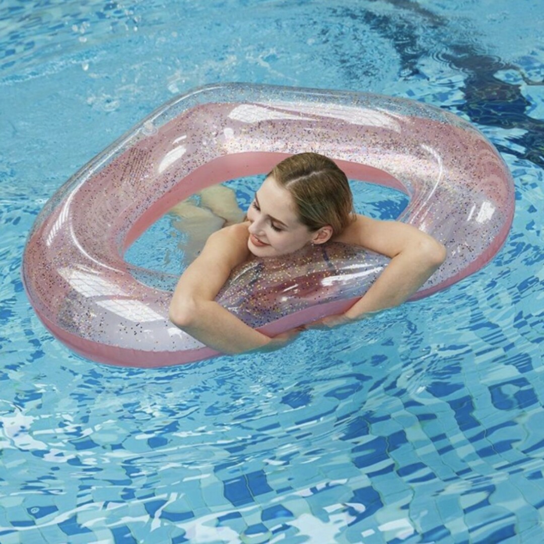 浮き輪 ハート ピンク 大人用 120cm プール 海 レディースの水着/浴衣(水着)の商品写真