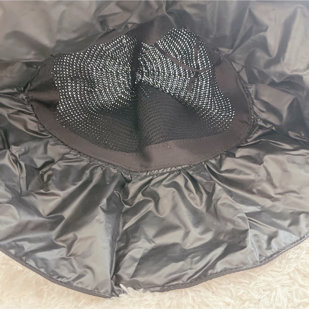 麦わら帽子　レディース　UVカット　紫外線　日焼け　ブラック　つば広　リボン　黒 レディースの帽子(麦わら帽子/ストローハット)の商品写真