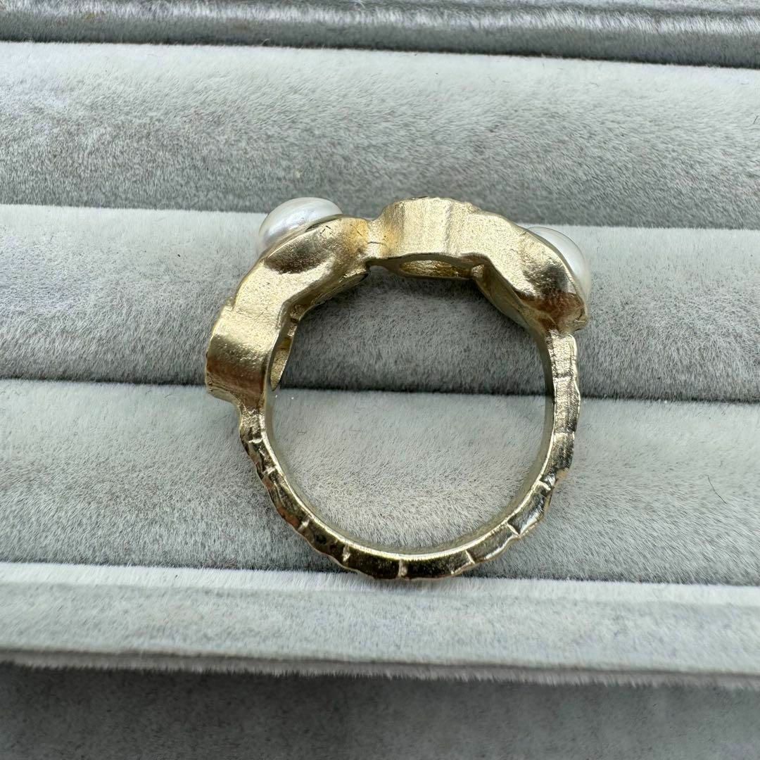 CHANEL(シャネル)の【箱付き】CHANEL ゴールドリング　指輪　パール　12号 レディースのアクセサリー(リング(指輪))の商品写真