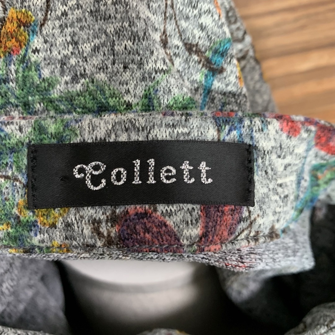 コレット Collett ニット 長袖 灰色 グレー 花柄 総柄 派手 レディースのトップス(ニット/セーター)の商品写真