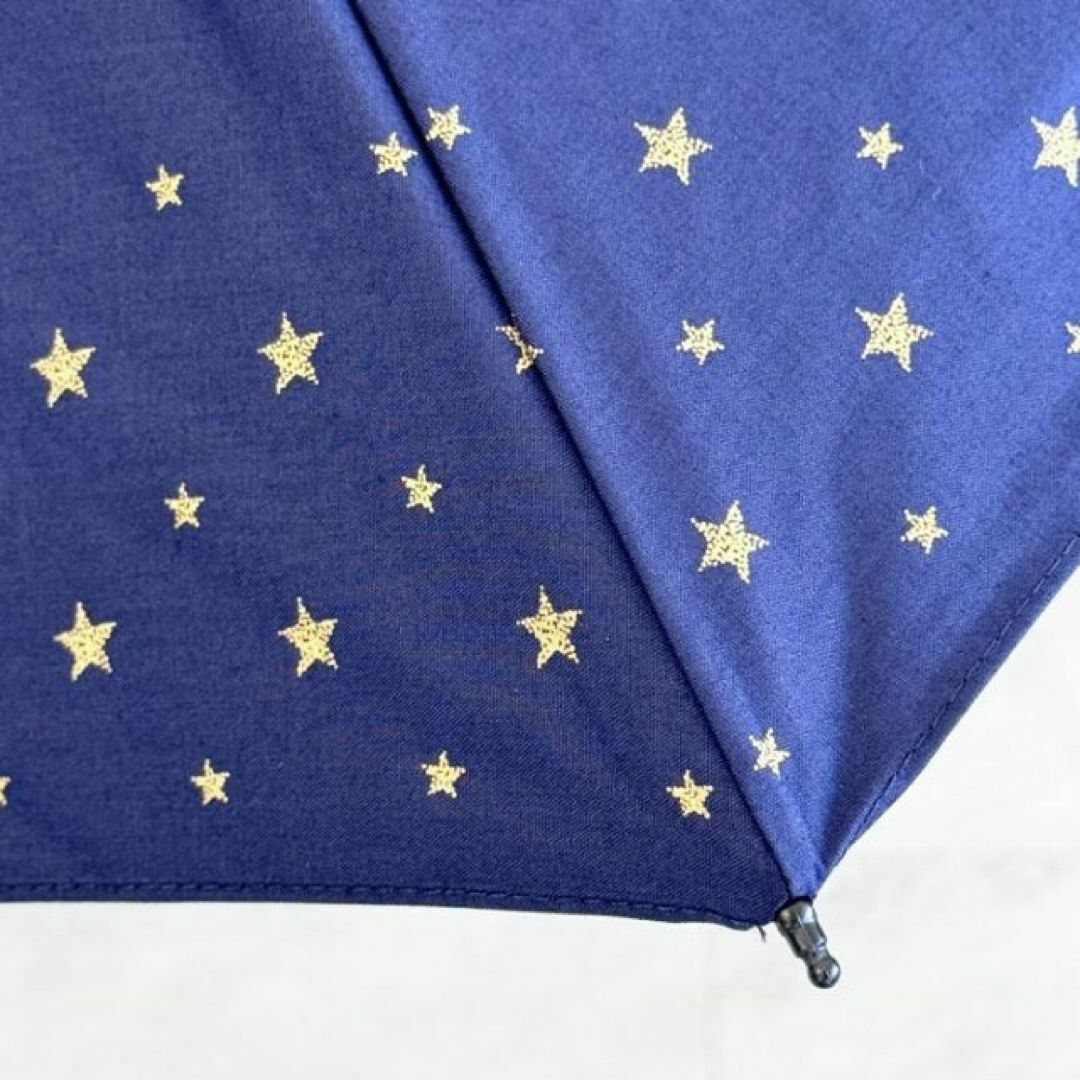 晴雨兼用 遮光率99%以上 折りたたみ傘 星柄 母の日 ギフト プレゼント レディースのファッション小物(傘)の商品写真