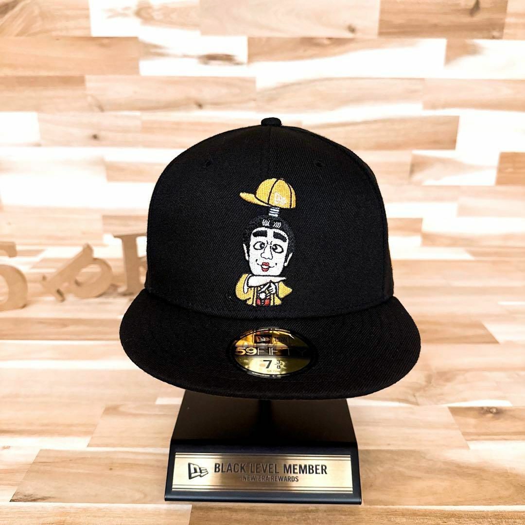 NEW ERA(ニューエラー)の激レア【ニューエラ×志村けん】大爆笑展 限定コラボ キャップ 黒×オレンジ メンズの帽子(キャップ)の商品写真